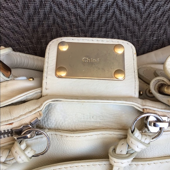 🚫SOLD🚫 Chloe Cream Leather Paddington Lock Satchel Bag - Picture 13 of 15